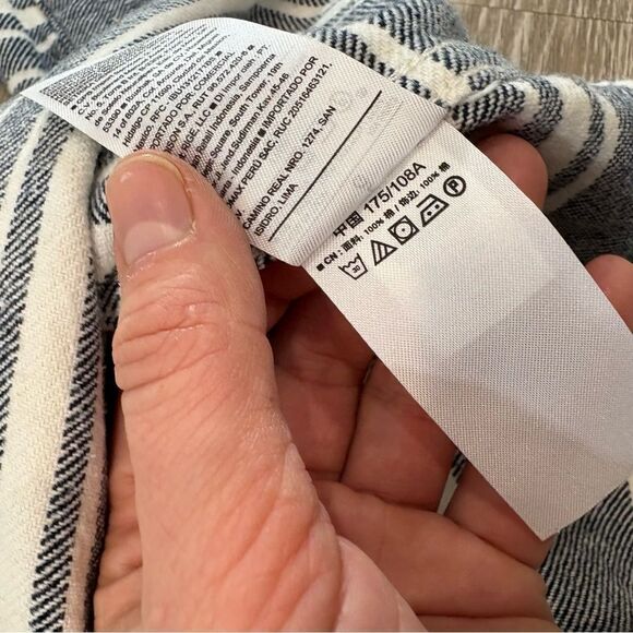 Old Navy Striped Cotton Regular Fit Over shirt sz L - Picture 5 of 10